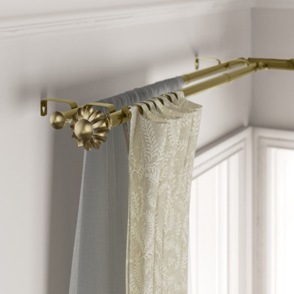 Darcey Adjustable Double Curtain Rod